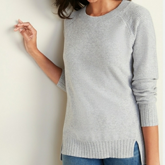 old navy textured crew neck sweater